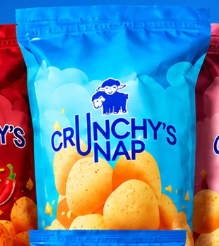 Bolsa azul de Crunchy's Nap, sabor original; imagen de referencia